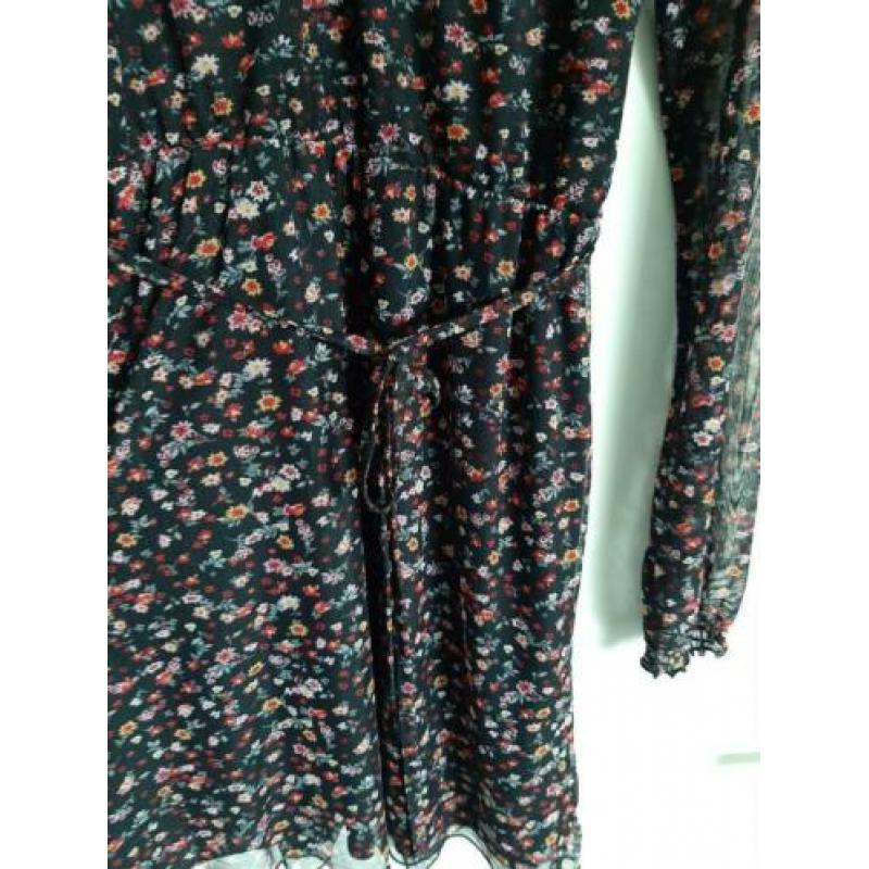 Vintage trendy jurk bloemen maat S