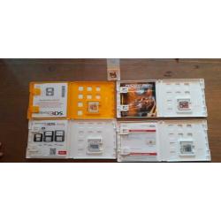 5 games voor 2DS en 3DS + witte opberghoes en lader!