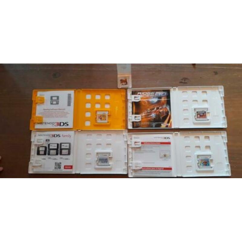 5 games voor 2DS en 3DS + witte opberghoes en lader!