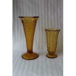 Antieke Art Deco Scailmont en Bohemen vazen c 1930