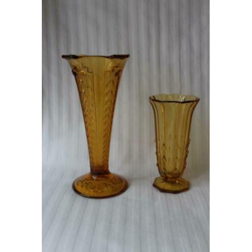 Antieke Art Deco Scailmont en Bohemen vazen c 1930