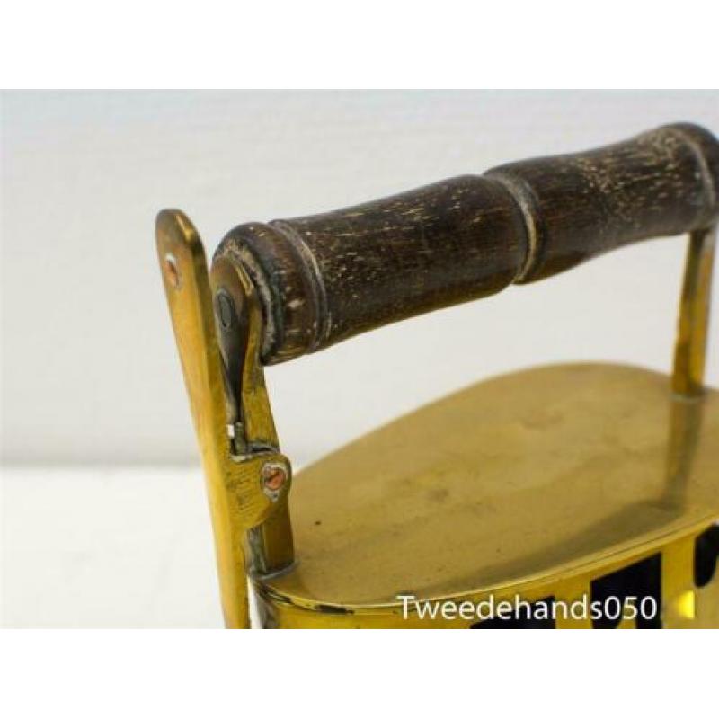 Brocante koperen strijkijzer 87784