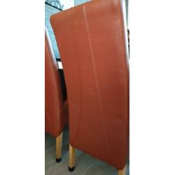 Donker rood / bruin rood eetkamer stoelen 6 st