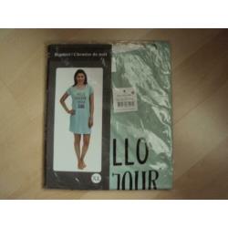 Nieuw mintgroen Bigshirt[ Nachthemd]+tekst mt XL /in plastic