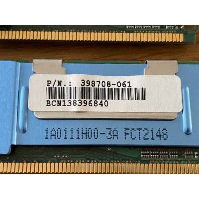 8GB, 2x 4GB 240p PC2-5300 CL5 DDR2-667 2Rx4 1.8V ECC