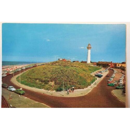 PROEFDRUK Egmond aan Zee ca 1960 Strand met vuurtoren.