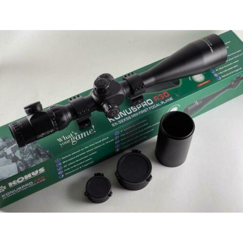 Richtkijker Konuspro F30 8-32x56 FFP, 1/2 Mil dot/verlicht