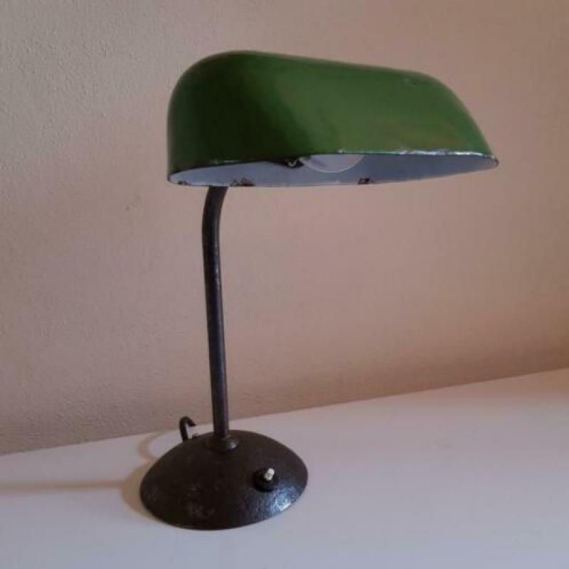 Vintage industriële tafellamp/schemerlamp (België - '50)
