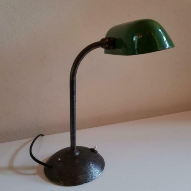 Vintage industriële tafellamp/schemerlamp (België - '50)