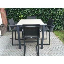 Bellagio barset tuinset grijs aluminium modern/industrieel