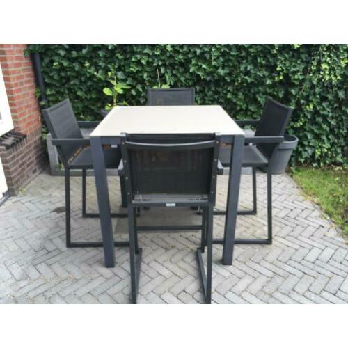 Bellagio barset tuinset grijs aluminium modern/industrieel