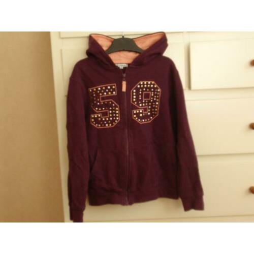 Sweat Vest met capuchon maat 140
