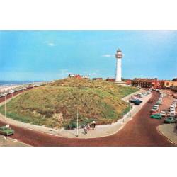 PROEFDRUK Egmond aan Zee ca 1960 Strand met vuurtoren.