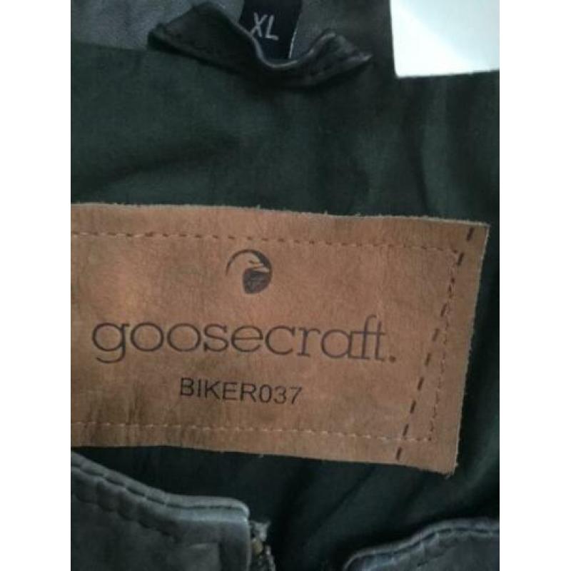 Goosecraft nieuw leren jasje XL valt als 38