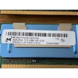 8GB, 2x 4GB 240p PC2-5300 CL5 DDR2-667 2Rx4 1.8V ECC
