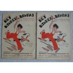 6 tijdschriftjes Maandblad Kinder-Kompas 1955, 1956 & 1957