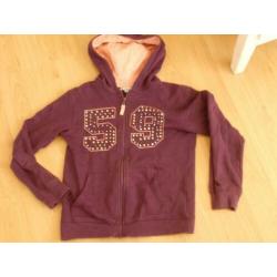 Sweat Vest met capuchon maat 140