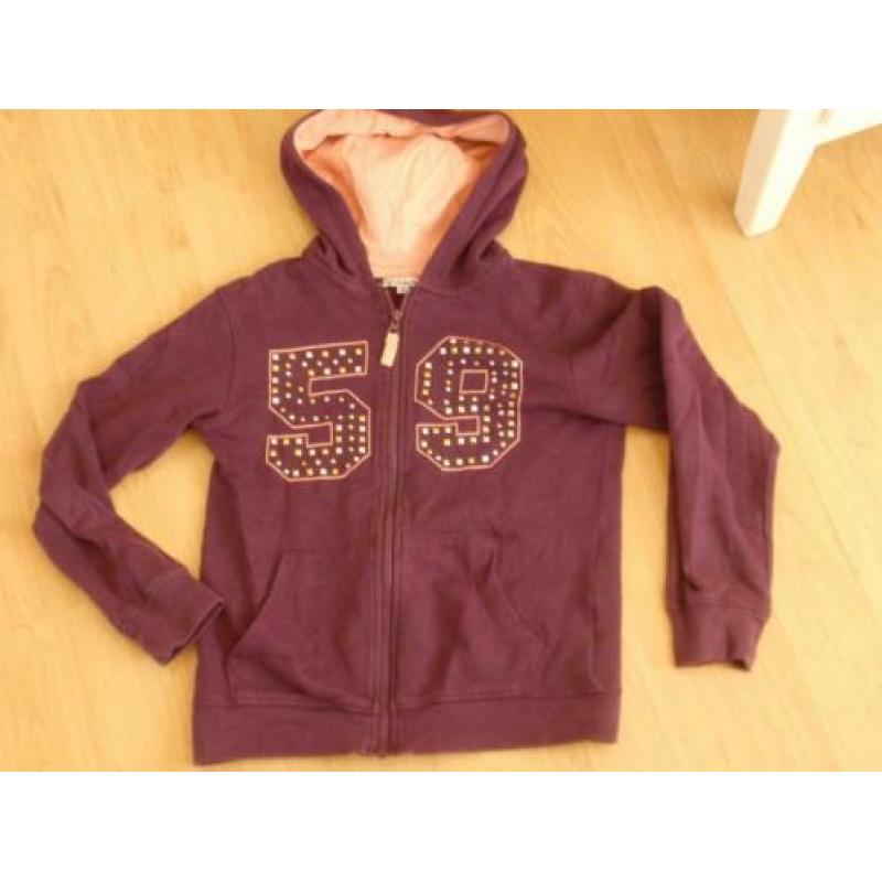 Sweat Vest met capuchon maat 140