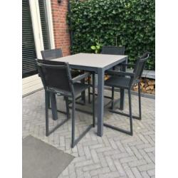 Bellagio barset tuinset grijs aluminium modern/industrieel
