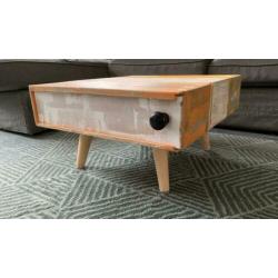 Salontafel gerecycled hout (koffietafel, retro tafel, meubel