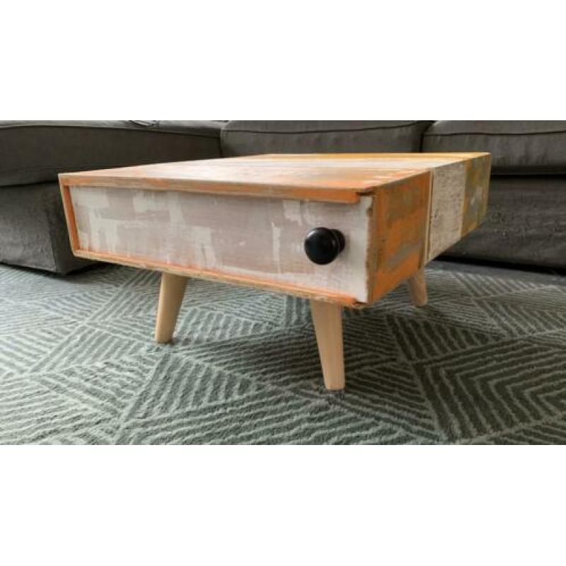 Salontafel gerecycled hout (koffietafel, retro tafel, meubel