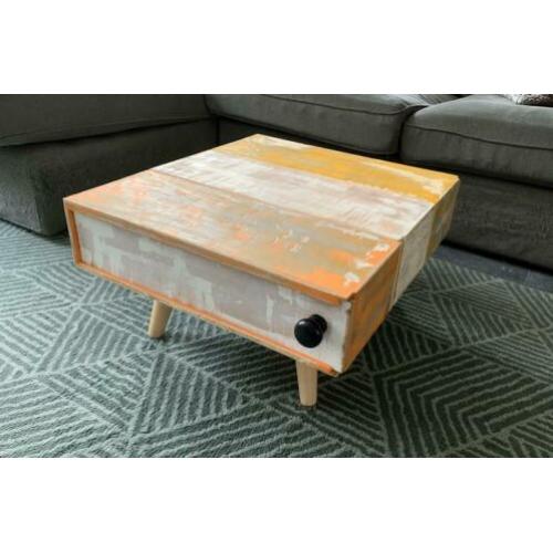 Salontafel gerecycled hout (koffietafel, retro tafel, meubel