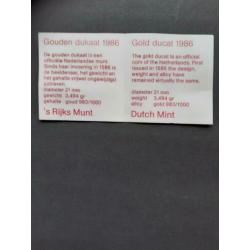 munt dukaat 1986 proof