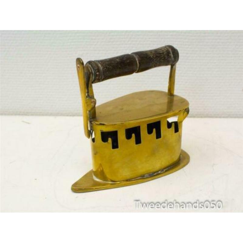 Brocante koperen strijkijzer 87784