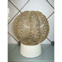 Vintage plafondlamp relief/bubbel glashutte tynell