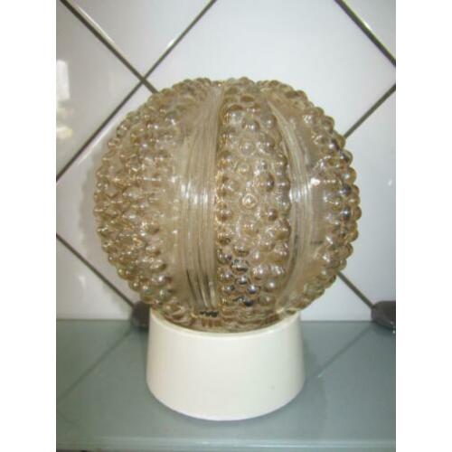 Vintage plafondlamp relief/bubbel glashutte tynell