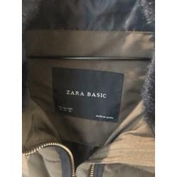 Zara donsjas donkergroen met goud maat xs