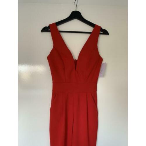 Jumpsuit rood maat s