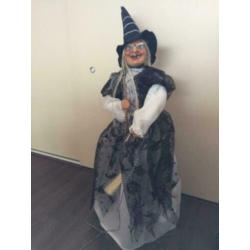 Halloween heks met licht en geluid