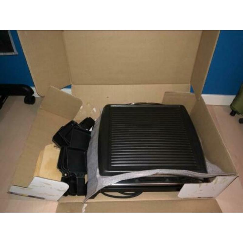 TEFAL raclette-grill/ gourmetstel, met diverse pannetjes