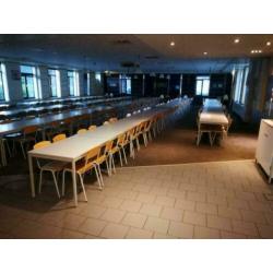 Grote partij stapelstoelen kantinestoel stapelstoel hout