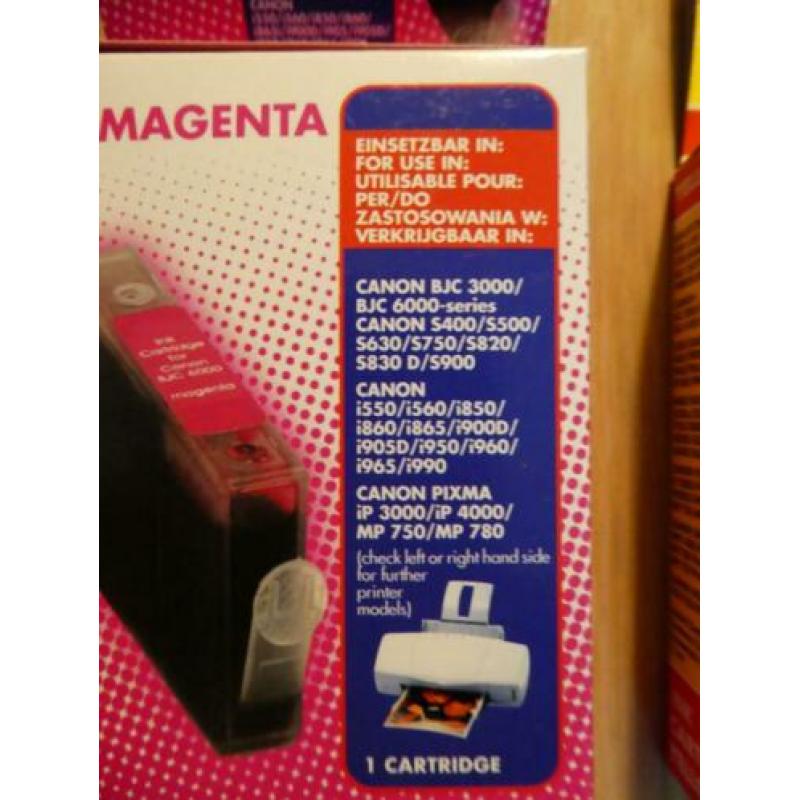 Inkjet cartridges (voor Canon) en navulsets