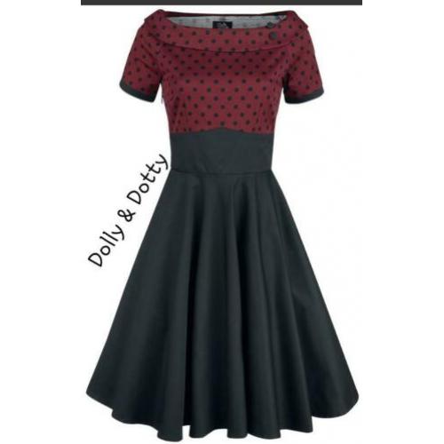 Dolly & Dotty vintage jurk NIEUW, Mt 18/ 46