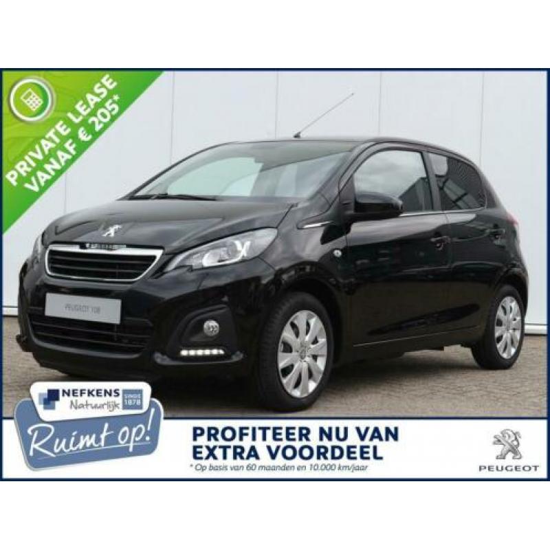 Peugeot 108 1.0 72 pk Active Voorraad Voordeel, Rijklaar!