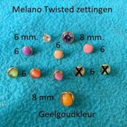 Melano Twisted Ringen+ Armband+Zettingen in Zilver- Rosé-Gee
