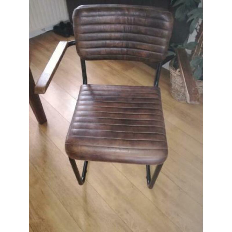 4 industriele eetkamerstoelen