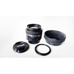 nikon AF-50 mm 1.4D.+ UV filter+zonnekap. Nooit gebruikt.