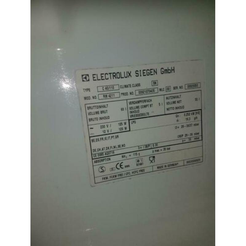 Electrolux koelkast op gas