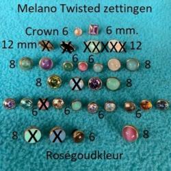 Melano Twisted Ringen+ Armband+Zettingen in Zilver- Rosé-Gee