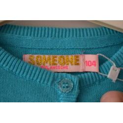 SOMEONE blauw vestje 104 - nieuw