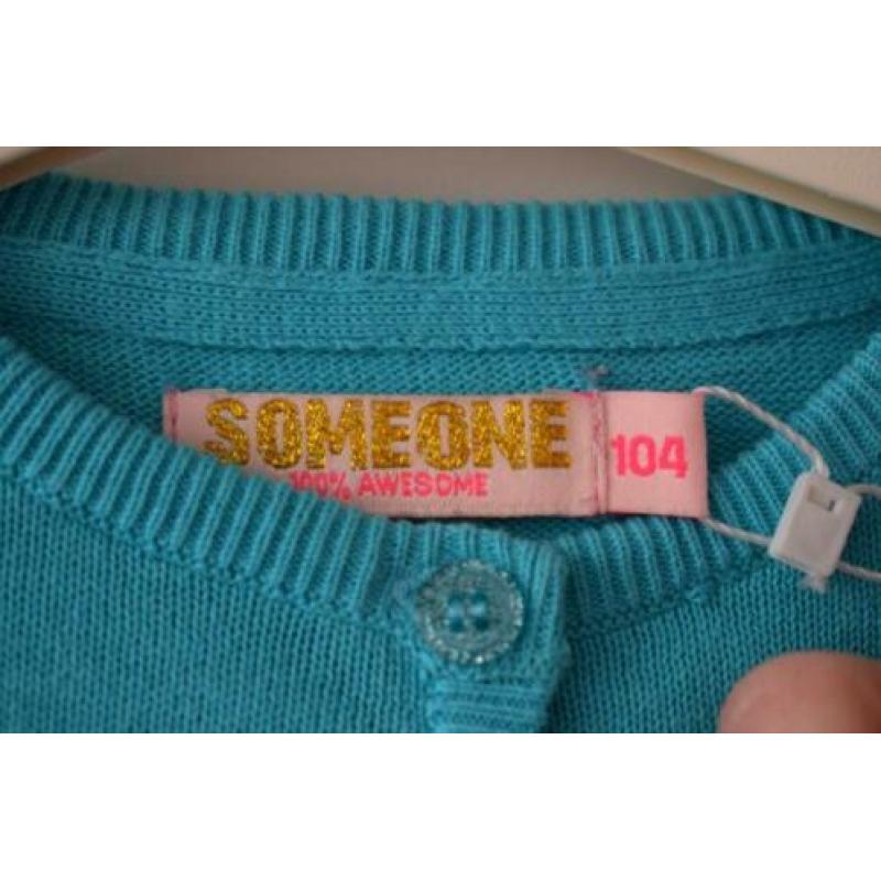 SOMEONE blauw vestje 104 - nieuw