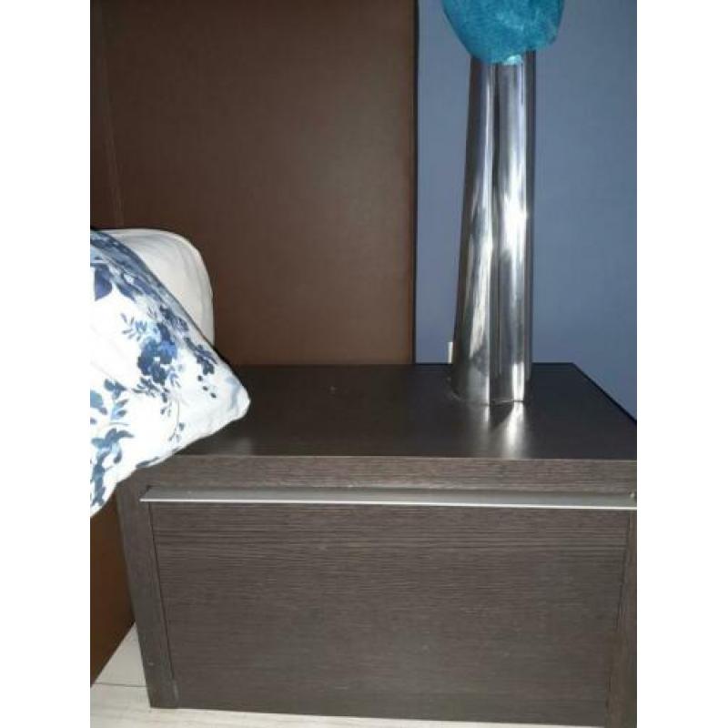 Boxspring bed 180x220, bruin sky leder