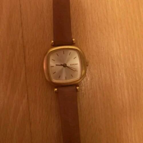 Komono moneypenny horloge roségoud met bruine band