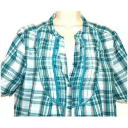Yessica zomer blouse turquoise maat 48/50