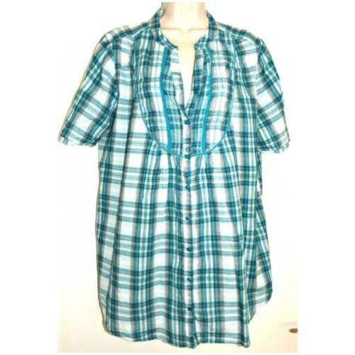 Yessica zomer blouse turquoise maat 48/50