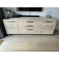 Dressoir eikenhout stalen poot